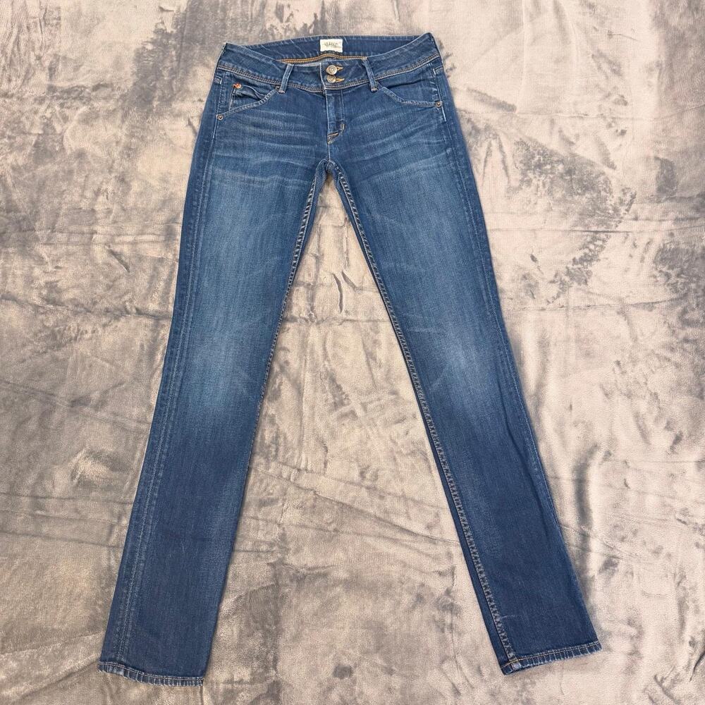 Hudson Collin Skinny Jeans Womens Sz 26 Dark Wash Mid Rise Stretch 33 Inseam USA